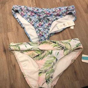 2 bathing suit bottoms